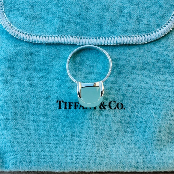 RARE LARGE Tiffany & Co Chrysoprase Sugar Stacks Ring in Silver, sz 10 - Picture 5 of 8